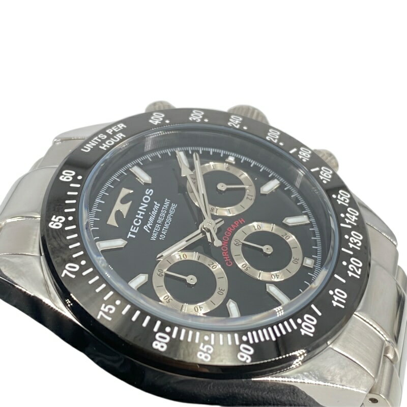 TECHNOS　テクノス　TP0403　クロノグラフクォーツ　黒文字盤【USED-B】質かんてい局コザ山内店　k3100003927400090