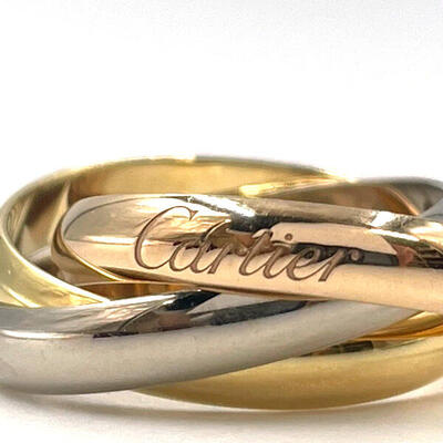 Cartier　カルティエ　TRINITY RING, CLASSIC　トリニティ　リング　クラシック 　54　約13.5号～ 約14号　約8.2g　 ホワイトゴールド・イエローゴールド・ピンクゴールド　USED-AB　g3103407927900001　送料無料 　かんてい局宜野湾愛知店のサムネイル