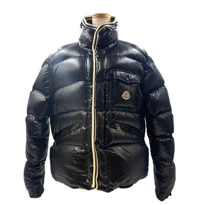 MONCLER　モンクレール　BRANSON ブランソン ダウンジャケット　4　ナイロン×ダウン×フェザー×ブラック　※フード欠品※　USED-B　g3104014927900002　送料無料　かんてい局宜野湾愛知店