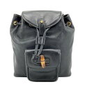 GUCCI グッチ 003・2852・0030・0 バンブー バックパック レザー×ブラック系【中古】【g3100769927900003】