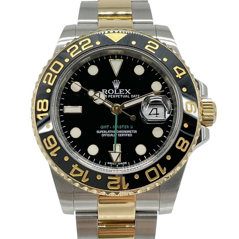 ROLEX　ロレックス　116713LN　GMTマスター2　自動巻　ブラック　100M防水　ランダ...