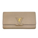 LOUIS VUITTON　ルイヴィトン　M61249　ポルトフォイユ・カプシーヌ　RFID　トリヨンレザー×ガレ×ベージュ系×ゴールド金具　USED-B　g3101897927900030　送料無料　かんてい局宜野湾愛知店