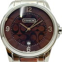 COACH コーチ 中古品 USED-B 0293.1 クォーツ腕時計 デイト ブラウン シグネチャー ng3100038927700003 メンズ かんてい局名護店