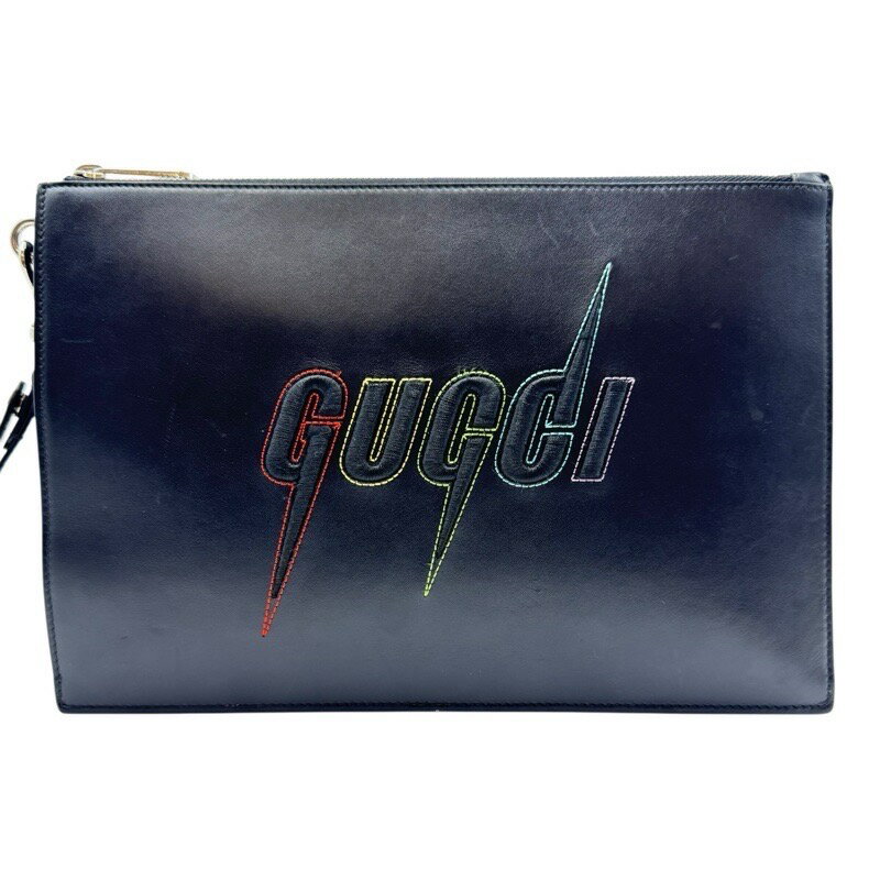 GUCCI　グッチ　中古品　USED-B　597678　クラッチバッグ　レザー　ブラック　ng3101334927700014　メンズ　かんてい局名護店