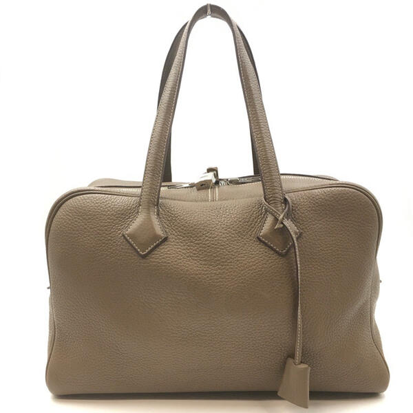 HERMES　エルメス　ヴィクトリア フールトゥ35　□Q刻印　トリヨンレザー×エトゥープ　USED-AB　g22-2393　送料無料　かんてい局宜野湾愛知店のサムネイル