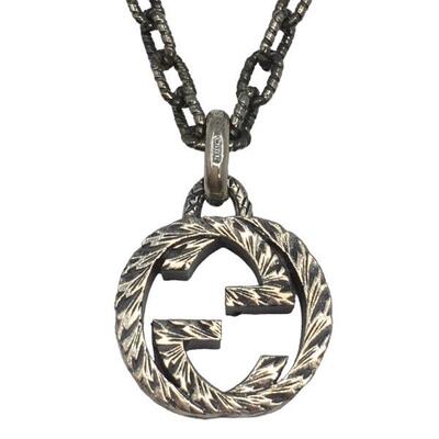GUCCI 【グッチ】 GGロゴネックレス リーフ インターロッキング ペンダント SV925【中古/USED-AB】　かんてい局宜野湾愛知店　g3103489927900001のサムネイル