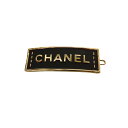 【中古】CHANEL シャネル ブランド ロゴ バレッタ ヘアアクセサリー ヘアクリップ レディース ブラック ゴールド A23S 2023年製 ハイサマーコレ...