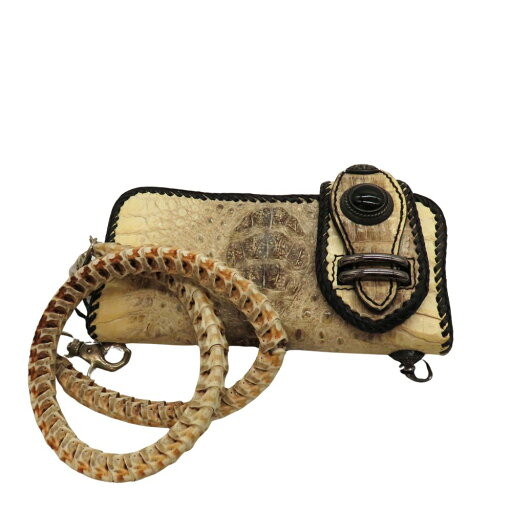 【中古】MUDMONKEY マッドモンキー カイマンクラウン バイカーズウォレット 長財布 レザー ワニ革 カイマンワニ チェーンウォレット スネークボーン メンズ ヴィンテージ ワイルド系 A2500311 【中古】MUDMONKEY マッドモンキー カイマンクラウン バイカーズウォレット 長財布 レザー ワニ革 カイマンワニ チェーンウォレット スネークボーン メンズ ヴィンテージ ワイルド系 A2500311
