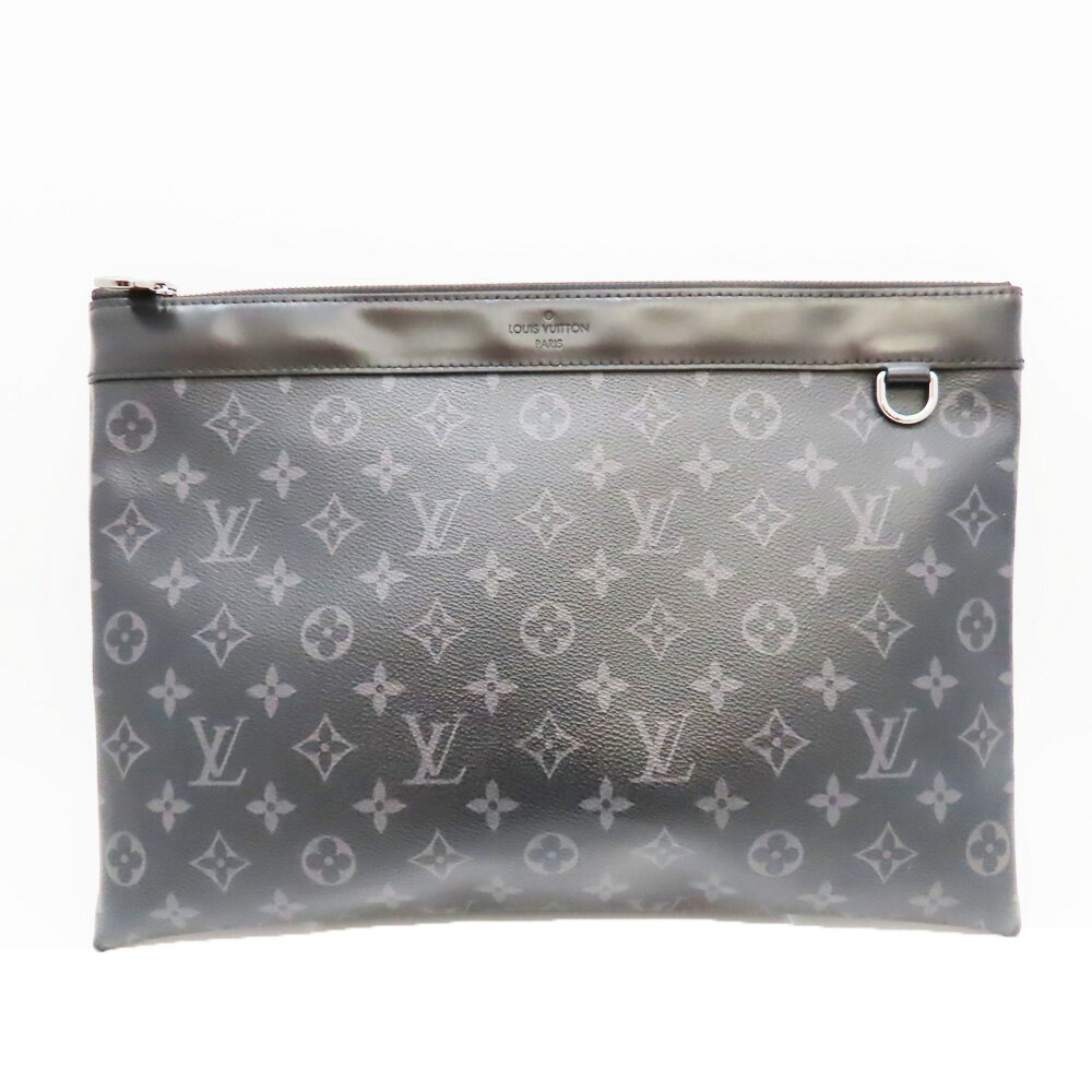 【中古】LOUIS VUITTON ルイヴィトン N62291 ポシェット ディスカバリー モノグラム エクリプス ブラック クラッチバッグ セカンドバッグ A2302565