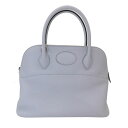 ≪値下げ≫【中古】HERMES エルメス ボリード31 Y刻印 2020年 ハンドバッグ ショルダーバッグ トリヨンクレマンス ブルーペール×シルバー金具 A2...