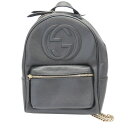 【中古】GUCCI グッチ 431570 ソーホーインターロッキングG バッグパック レザー リュック ブラック 黒 レディース A2500813 【無料ギフトラッピング承ります】(4)
