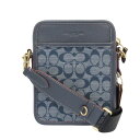 【中古】COACH コーチ CG996 ショルダーバッグ キャンバス×レザー デニム シグネクチャー ネイビー レディース メンズ ユニセックス A250094...