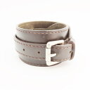 【中古】LOUIS VUITTON ルイヴィトン M66500 グラセ ブレスレット ブラスレ フォース カフェ レザー 茶色 ブラウン モノグラム型押し柄 バ...