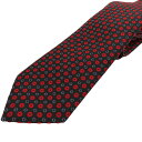 【中古】ENPORIO ARMANI エンポリオアルマーニ ネクタイ 340049 8P620 レッド×ブラック ドット 水玉 145cm シルク メンズ A2...