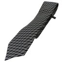 【中古】GIORGIO ARMANI ジョルジオアルマーニ ネクタイ 360054 8P937 ブラックウェーブ ブラック×シルバー 全長145cm シルク10...