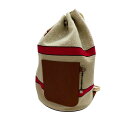 【中古】 LOEWE ロエベ セーラーバッグ キャンバス レザー ショルダーバッグ リュック バケットバッグ クロスボディ ベージュ ジャガード ロエベマーク ...