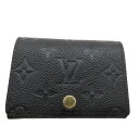 【中古】Louis Vuitton ルイヴィトン M58456 アンヴェロップ・カルト ドゥ ヴィジット 素材:アンプラントレザー(牛革) カードケース コインケース ブラック メンズ レディース ユニセックス A2502682【無料ギフトラッピング承ります】