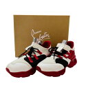 ≪値下げ≫ 【中古】 Christian Louboutin ルブタン レッドランナー 3191623 スニーカー シューズ ホワイト レッド ブラック 41 ...