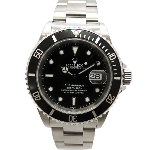 【中古】 〈新品仕上げ〉 ロレックス Rolex 16610 サブマリーナデイト ブラック 1999年頃 ROLEX 自動巻き 高級時計 メンズ SS ステンレス デイト 40mm A2400916 【無料ギフトラッピング承ります】 【中古】 〈新品仕上げ〉 ロレックス Rolex 16610 サブマリーナデイト ブラック 1999年頃 ROLEX 自動巻き 高級時計 メンズ SS ステンレス デイト 40mm A2400916 【無料ギフトラッピング承ります】