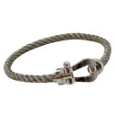 【中古】FRED フレッド ステンレススチール フォース10 ブレスレット Au750 SS LM ラージモデル 約20cm 約20.67g WG ホワイトゴー...