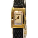 【中古】SONIA RYKIEL ソニアリキエル レザーベルト レディース シルバー文字盤 稼働 クォーツ 腕時計 A2404963(2)