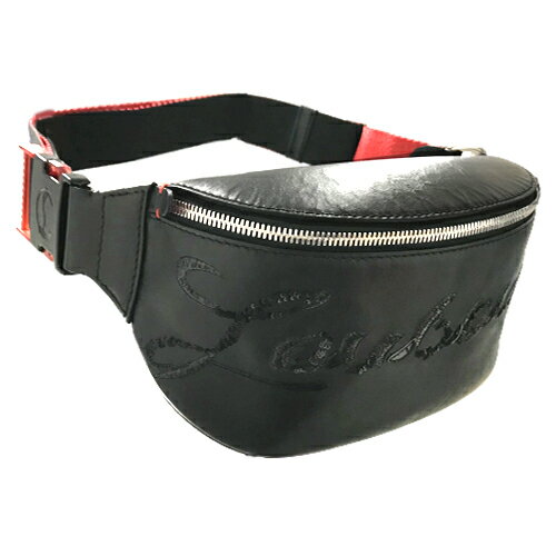 [南店]【極美品】 クリスチャンルブタン ベルトバッグ Marie Jane メリージェーン ボディバッグ 黒 ブラック 赤 レッド 3195106 CM53 ファスナー ウエストポーチ ウェストバッグ Christian Louboutin メンズ レディース【中古】のサムネイル
