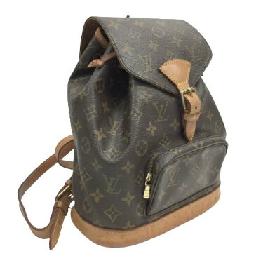 【良品】ルイヴィトン M51136 モンスリMM リュックサック レディース メンズ ブラウン 茶色【中古】