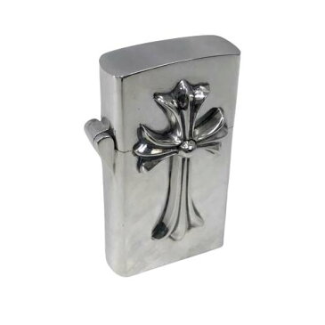 【火花確認済み】クロムハーツ CHクロスZIPPO タイニーダブルクロススリムV2 ジッポライター オイル式 シルバー 925 スクロールラベル 喫煙具 たばこ メンズ 男性用 【中古】