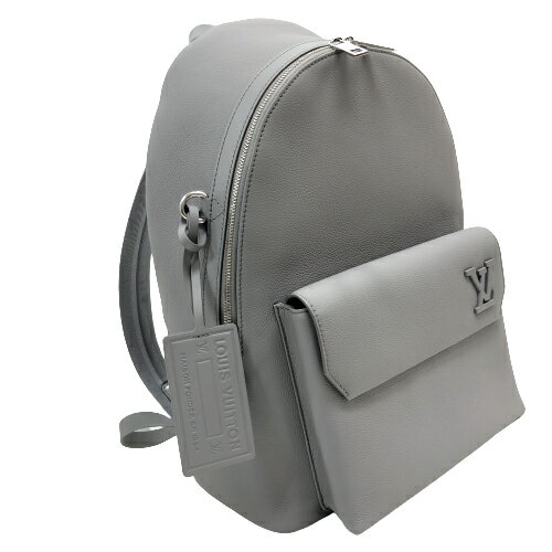 【未使用/箱〇】 ルイヴィトン M59325 ニュー・バックパック アエログラム レザー リュックサック バッグ 灰色 グレー メタルLV レザー メンズ 極美品 【中古】のサムネイル