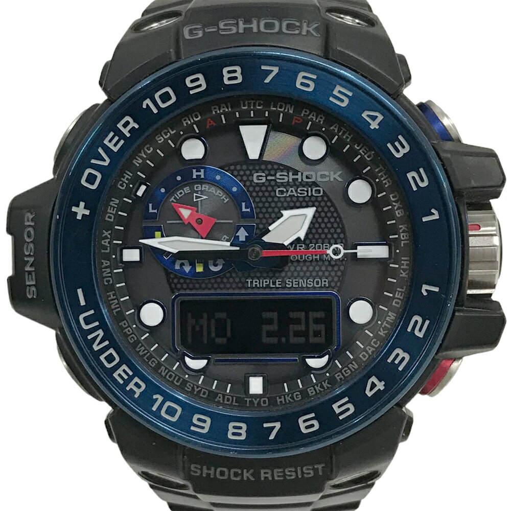 【美品】 カシオ ジーショック GWN-1000B-1BJF ガルフマスター タフソーラー 腕時計 フルオートカレンダー G-SHOCK 【中古】