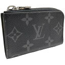 【名東】【LOUIS VUITTON】ルイヴィトン タイガラマ モノグラム コインカードホルダー 小銭入れ ジッピー ブラック IC M30271【中古】