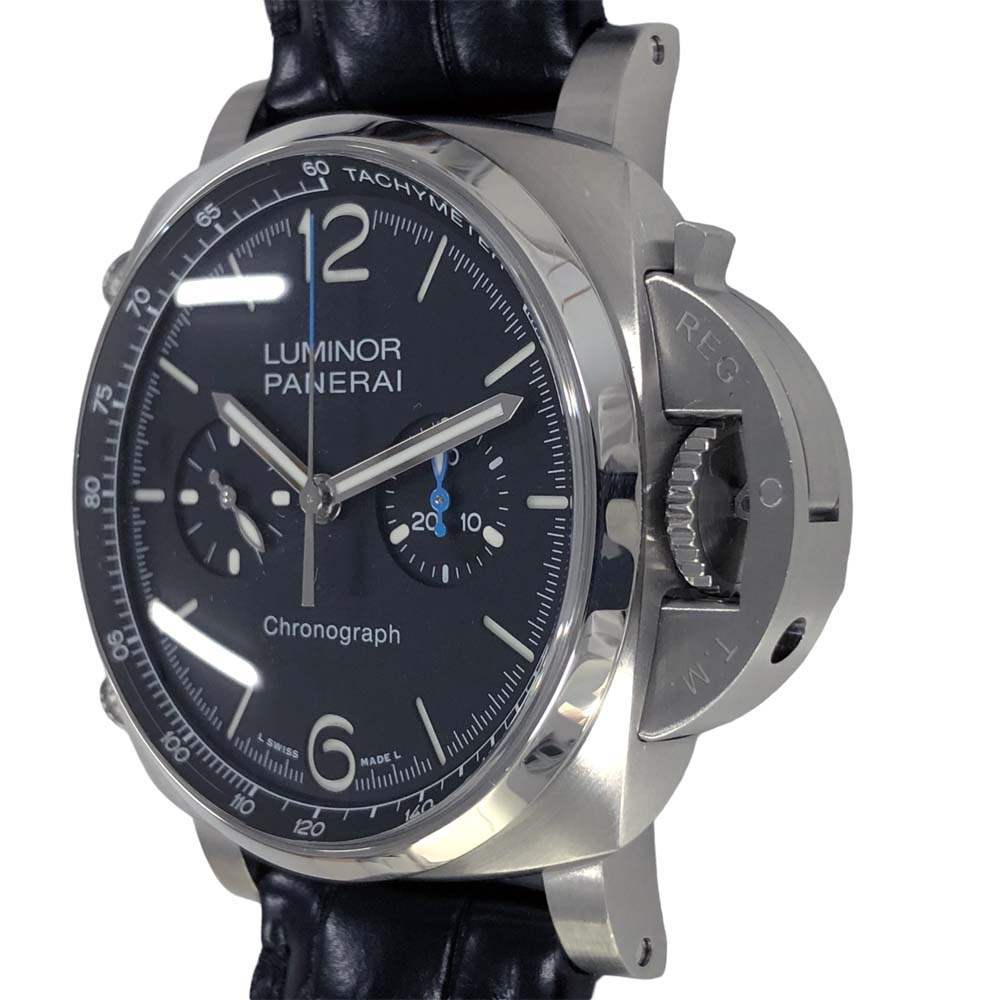 ［南店］【美品/替えベルト〇/仕上げ済み】パネライ PANERAI PAM01109 ルミノール クロノ X番 OP7318【中古】