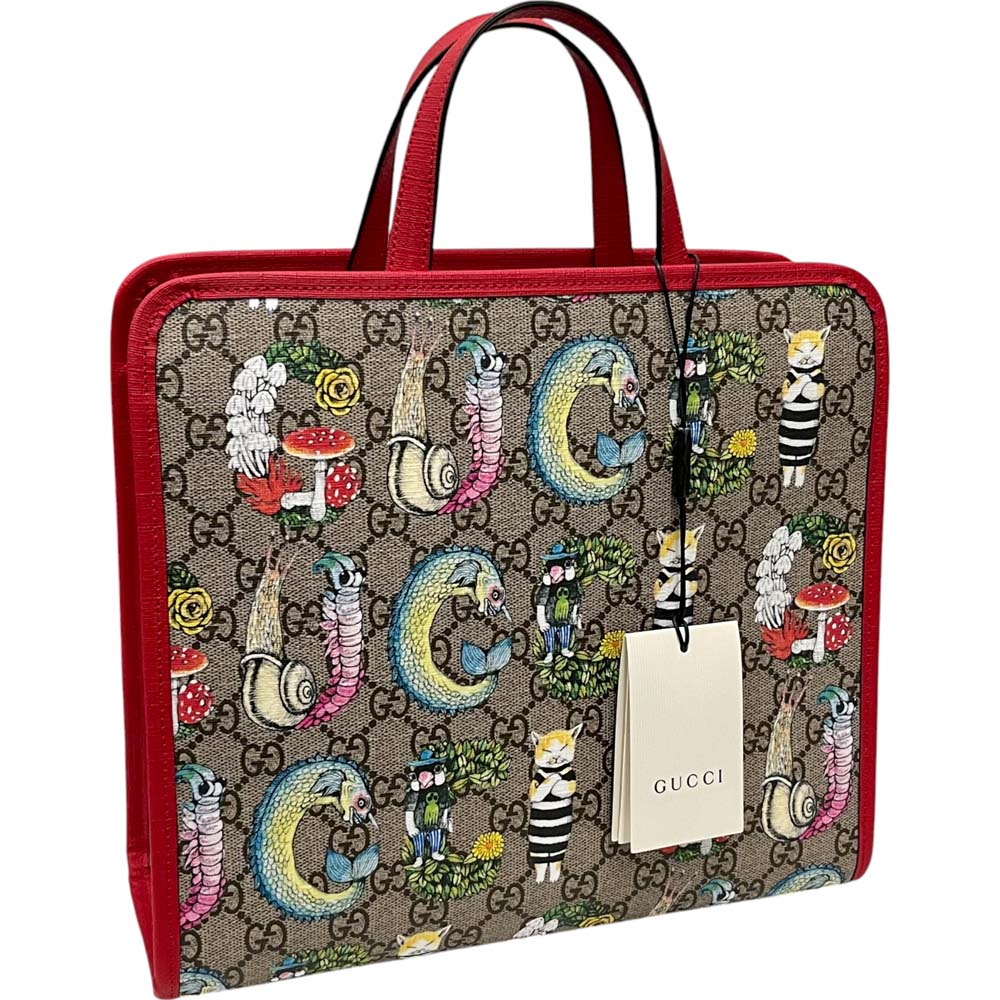 ［泉店］【ほぼ未使用品/付属品〇】 グッチ 605614 チルドレンズ ヒグチユウコ コラボ ハンド ...