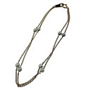 【美品】パール付2連ブレスレット K18 約2g 約18cm 【中古】