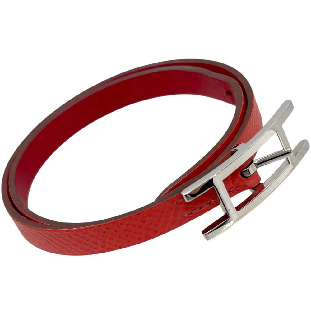 【美品】 エルメス ビーアピ ドゥブルトゥール ブレスレット 約7g 約17cm 【中古】