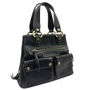 【美品】 ブルガリ ベッキーバッグ ブラック ハンドバッグ ショルダーバッグ【中古】