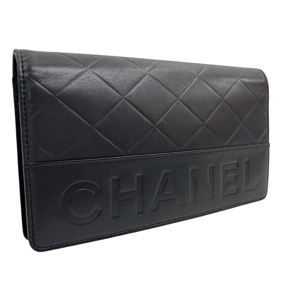 SO BLACK♡メンズにも【CHANEL】二つ折り 長財布 楽天市場】シャネル 二つ折り 長財布の通販