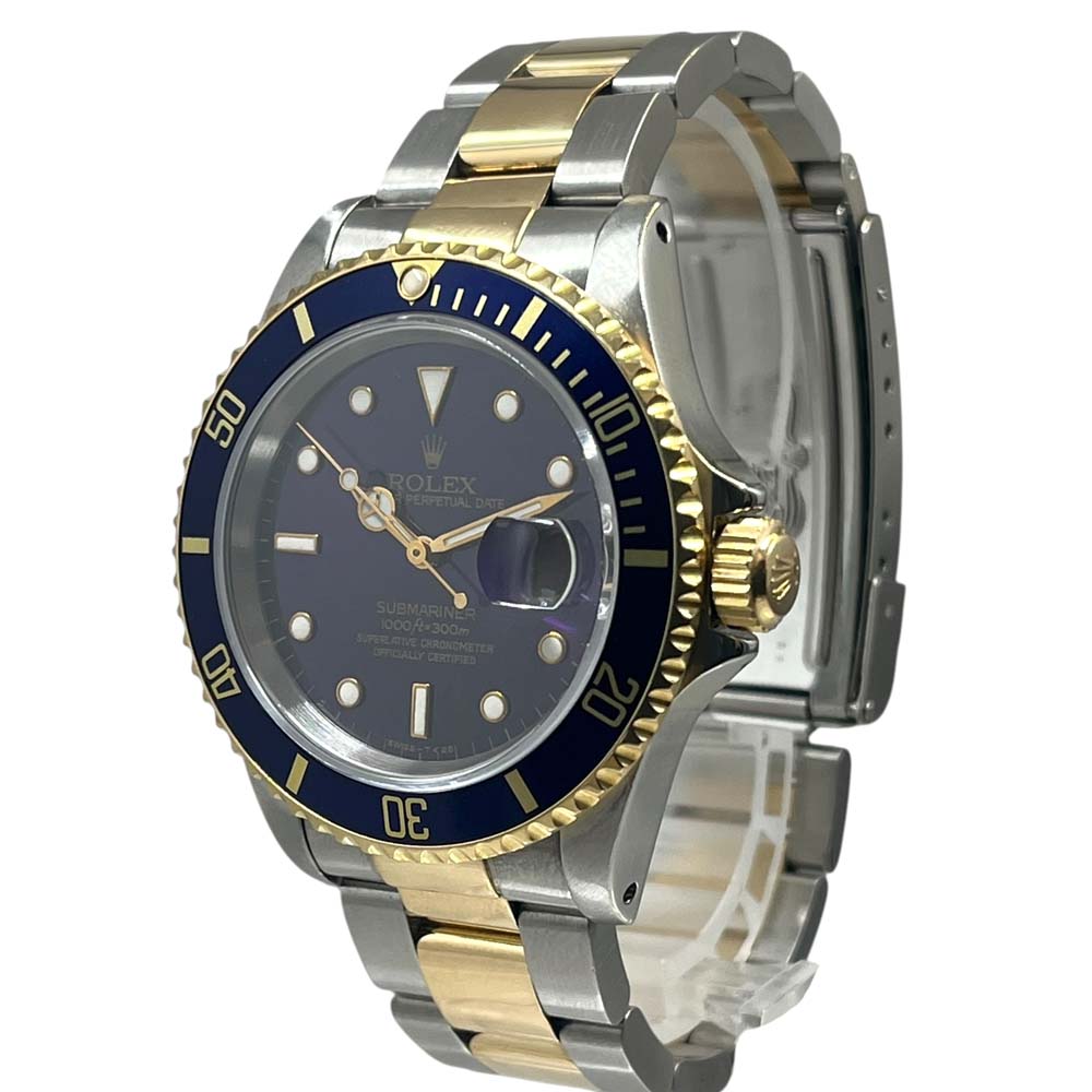 【美品/オーバーホール済み】 ロレックス ROLEX 16613LB サブマリーナ X番 ブルー 【中古】