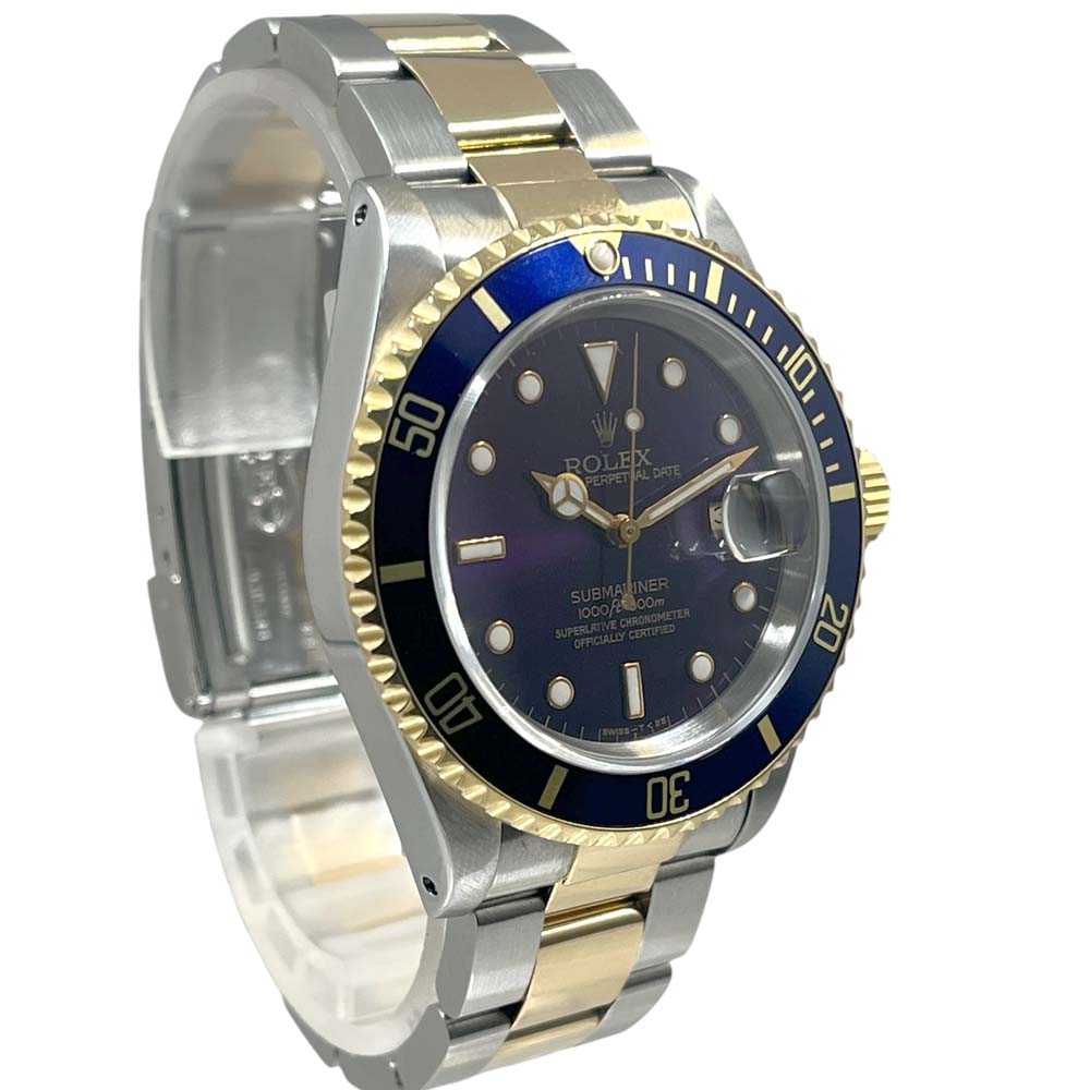 【美品/オーバーホール済み】 ロレックス ROLEX 16613LB サブマリーナ X番 ブルー 【中古】
