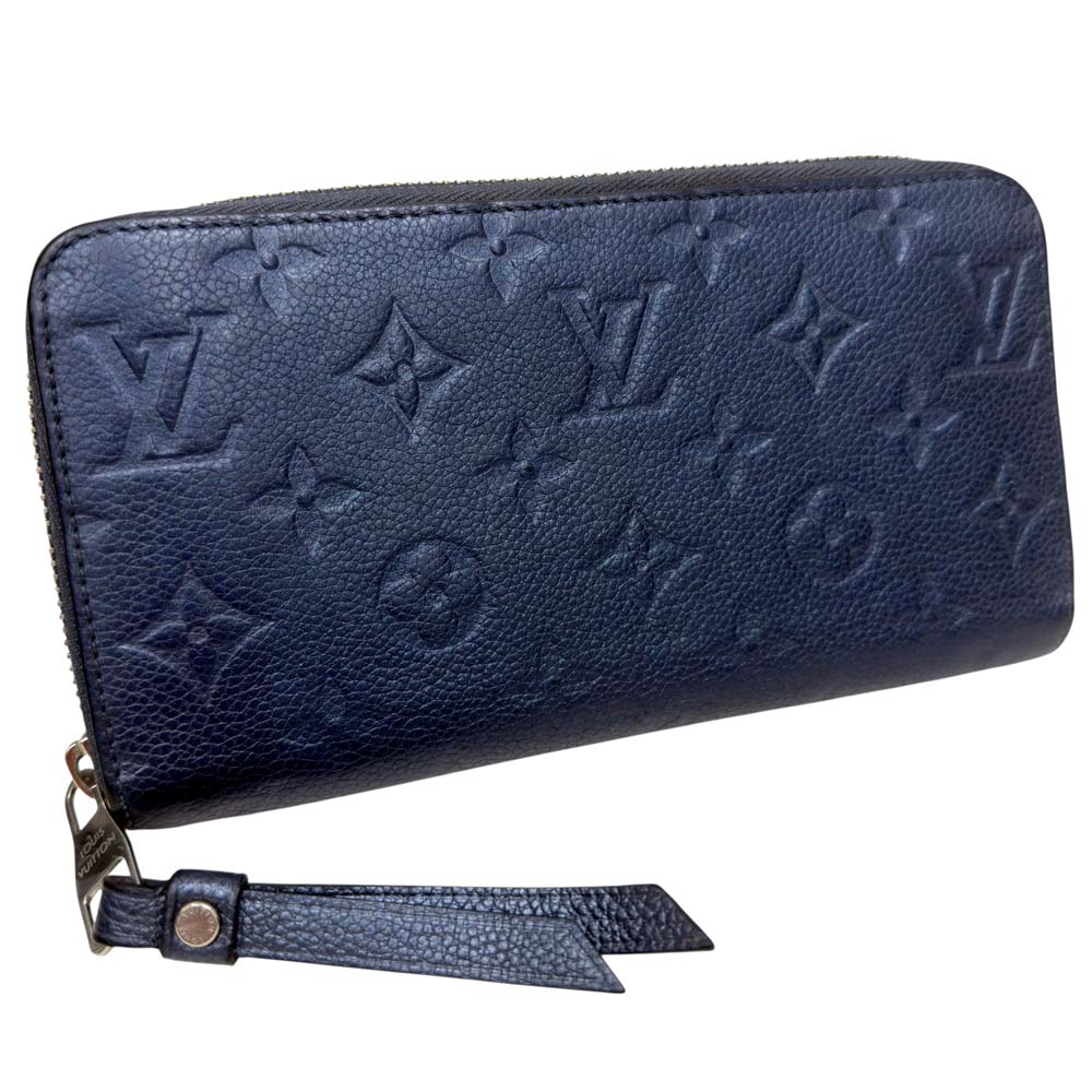 ［泉店］【美品】 ルイヴィトン M80958 ジッピーウォレット モノグラムアンプラント ブルー メンズ レディース 【中古】