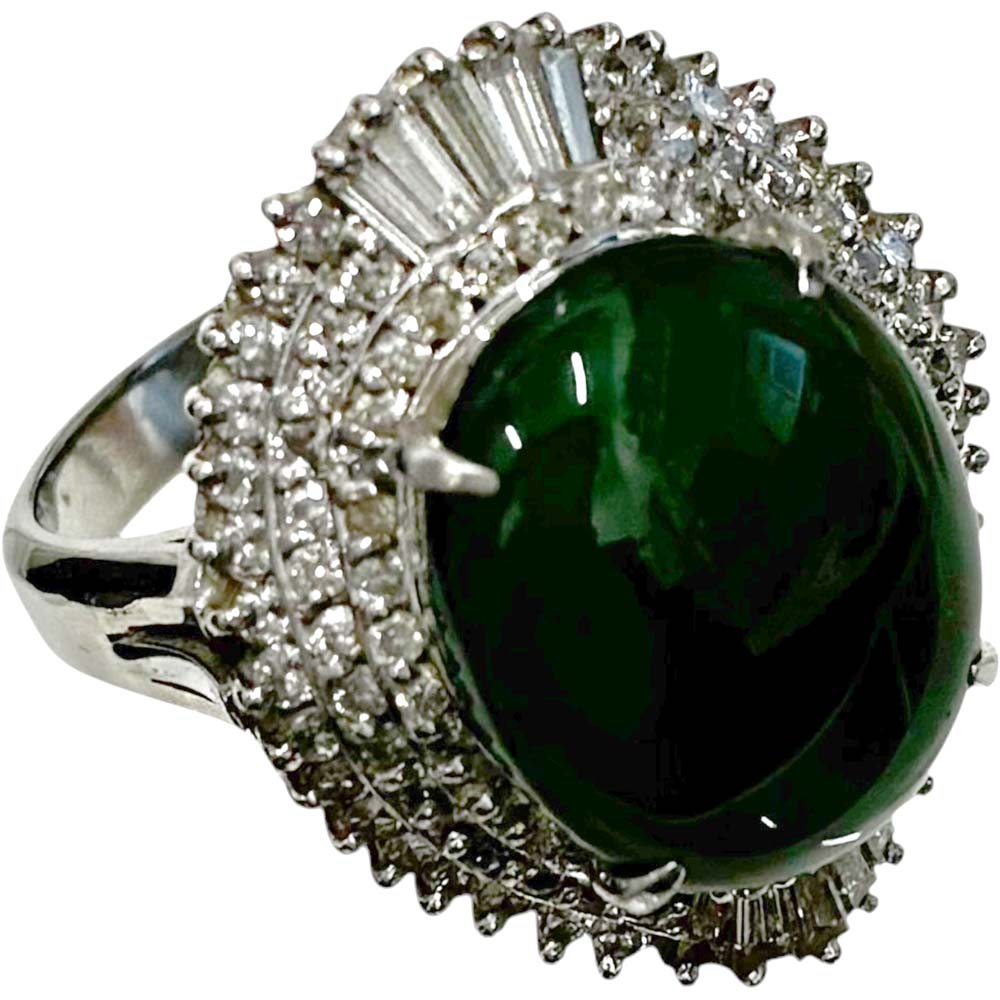 【中古】［泉店］翡翠付きダイヤモン...