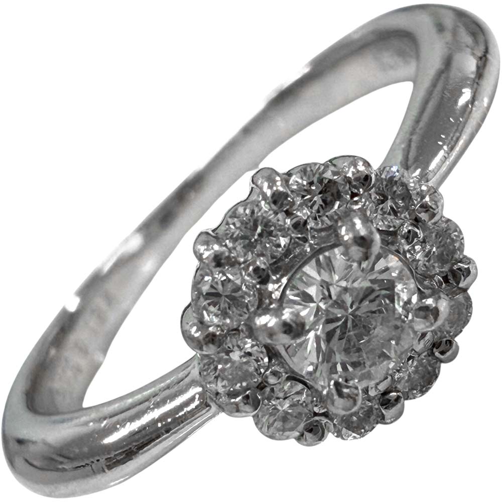 ［南店］【美品】 メレダイヤモンドリング Pt900 メレダイヤモンド 0.134ct メレダイヤモンド 0.15ct 約4.60g 約10号 【中古】(4)