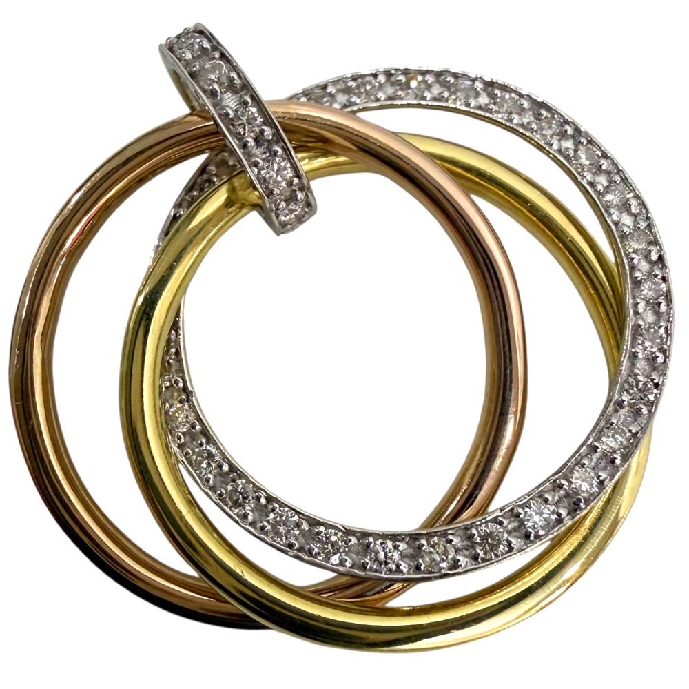 ʡ ꡼顼3Ϣڥȥȥå K18YG K18WG K18PG  0.41ct 4.4g š