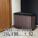 ゴミ箱 屋外 おしゃれ 木目 木目調 外用 アルミ ゴミストッカー HM1型 四国化成 ゴミ 収納庫 ごみ箱 ダストボックス 屋外用 置くだけ 簡単設置 完成品 容量 250L 間口 90cm 45L ゴミ袋収納目安 5個 分別 ゴミステーション 屋外 ストッカー 大型 外構【全国送料無料】