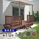ウッドデッキ 樹脂 DIY セット ウッド デッキ 本格派 高品質 【標準束柱】間口1.0間(1.8m)×出幅8尺(2.4m) 1間×8尺 人工木 デッキ ウッ...
