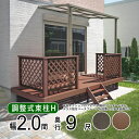 ウッドデッキ 樹脂 DIY セット ウッド デッキ 本格派 高品質 【調整式束柱H】間口2.0間(3.6m)×出幅9尺(2.7m) 2間×9尺 人工木 デッキ ...