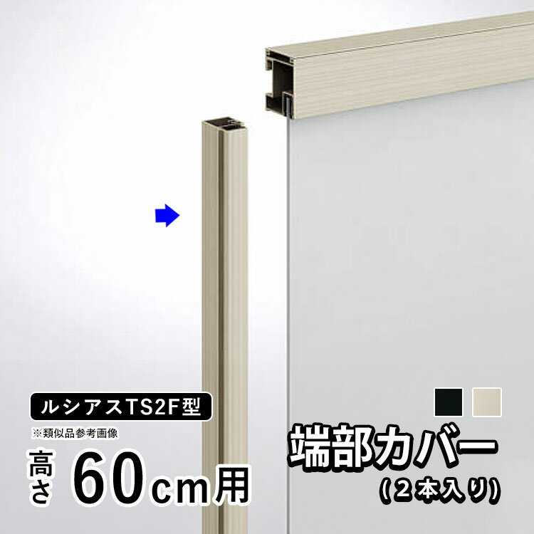 樂天商城 - 【6月値上げ 5/28.14時迄特価】フェンス 端部カバー カバー カット 切断 オプション DIY 外構 YKK ルシアス 目隠しフェンス ルシアスフェンス TS2F型用 目隠しフェンス 部品 部材【 アルミ色 】【 高さ 60cm 】【1セット：2本入り】【T60】【H600】地域限定送料無料