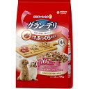 ・国産のお肉たっぷり、美味しいふっくら仕立てのグルメフード ・角切りビーフ粒 ・もちふわ粒 ・ささみ入りフレーク入り ・ビタミンEを強化し、10歳以上の愛犬の健康維持により免疫力維持をサポート 　(グラン・デリふっくら仕立て全成長段階用比約250％) ・栄養素をバランス良く摂取できる総合栄養食 ・健康維持に必要なオメガ6＆3脂肪酸をバランス良く調整 商品管理番号 4520699656051 生産地 日本 素材 ＜原材料＞ 穀類(小麦粉、トウモロコシ、パン粉、小麦グルテン)、糖類(ブドウ糖果糖液糖、ショ糖、粉末水あめ)、豆類(脱脂大豆、大豆パウダー、大豆エキス、おからパウダー、大豆タンパク)、肉類(ビーフミール、ポークミール、ビーフ、チキンエキス、チキンミール、ササミパウダー)、動物性油脂、 魚介類(フィッシュミール、小魚パウダー)、ビール酵母、セルロースパウダー、野菜類(ニンジンパウダー、カボチャパウダー、ホウレンソウパウダー)、チーズパウダー、プロピレングリコール、ミネラル類(カルシウム、塩素、銅、鉄、ヨウ素、カリウム、ナトリウム、リン、亜鉛)、グリセリン、乳化剤、増粘安定剤(加工でん粉、アルギン酸エステル)、保存料(ソルビン酸K、ソルビン酸)、ソルビトール、pH調整剤、調味料、ビタミン類(A、B1、B2、B6、B12、D、E、K、コリン、パントテン酸)、着色料(二酸化チタン、赤色40号、赤色106号、黄色4号、黄色5号、青色1号)、リン酸塩、酸化防止剤(アスコルビン酸Na、ミックストコフェロール、ハーブエキス、ローズマリー抽出物)、発色剤(亜硝酸Na) ＜保証成分＞ 粗たん白質：16.0％以上、粗脂肪：7.0％以上、粗繊維：4.0％以下、粗灰分：7.5％以下、水分：30.0％以下 エネルギー：約295kcal 内容量 700g 賞味期限 12ヶ月 メーカー名 ユニ・チャーム 株式会社