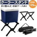 【クーポン利用で10％OFF】クーラースタンド クーラーボックス スタンド 折り畳み式 耐荷重125kg 安定性アップ クーラーボックス保冷延長 アルミフレーム 収納ケースあり キャンプ アウトドア