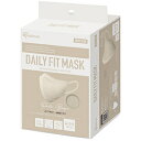 本州四国送料無料　DAILY　FIT　MASK　立体　ふつうサイズ　ペールベージュ（30枚入）(4967576646635)